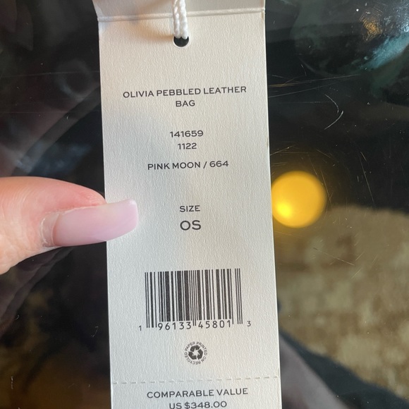 Tory Burch Olivia pebbled leather crossbody in “Pink Moon” - Picture 4 of 4